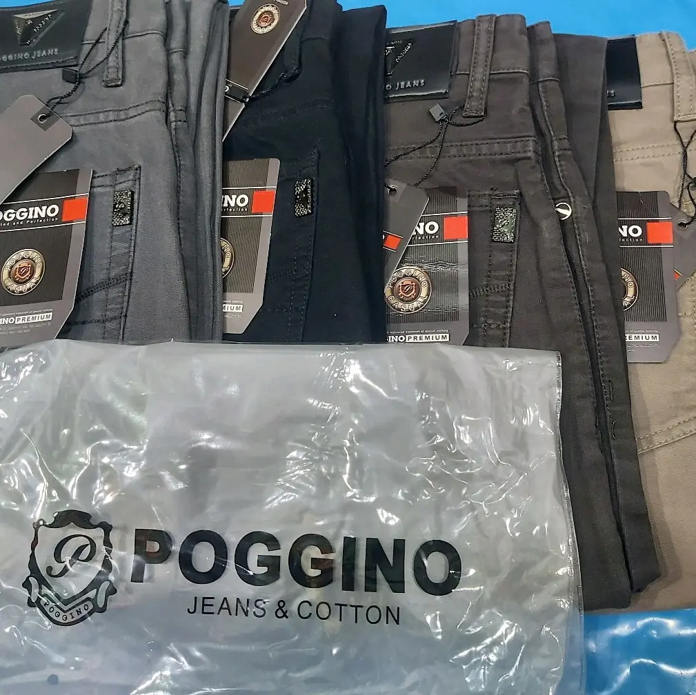 promo celana poggino katun kanvas pola standar non stret original lembut nyaman bagus viral murah lebay 2025/2026