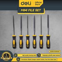 Gambar Deli Mini File / Set Alat Kikir Besi 6 Pcs 3 x 140mm High-quality steel DL2141 /Alat Perkakas Amplas Bearing dari Delitools.id Kab. Tangerang 2 Tokopedia