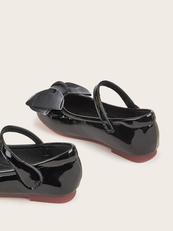 2023 1 Pair Girl's Elegant Cute Bowknot Design Flat Shoes, Comfortable Solid Color Slip-on Ballet Flats, Fashionable Flats For Kids 7