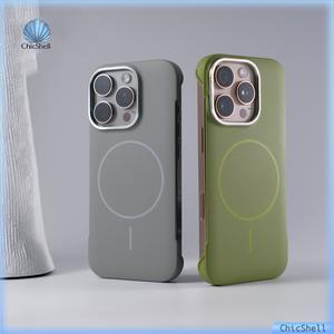 Ốp Điện Thoại Di Động Từ Tính, Thiết Kế Không Viền Vòng Tròn Mỏng, Ốp Cứng, Chống Sốc, Tương Thích Với MagSafe, Dành Cho iPhone 16, 13, 12, 14, 15 Pro Max, 16ProMax