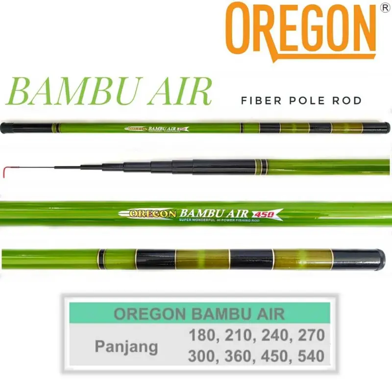 EXTRA BONUS | JORAN TEGEK OREGON BANGAU BAMBU AIR HIJAU GUPY NEON PANDA PANJANG 180 210 240 270 300 360 450 540 ACTION LENTUR UNTUK MANCING NILA MUJAIR 1