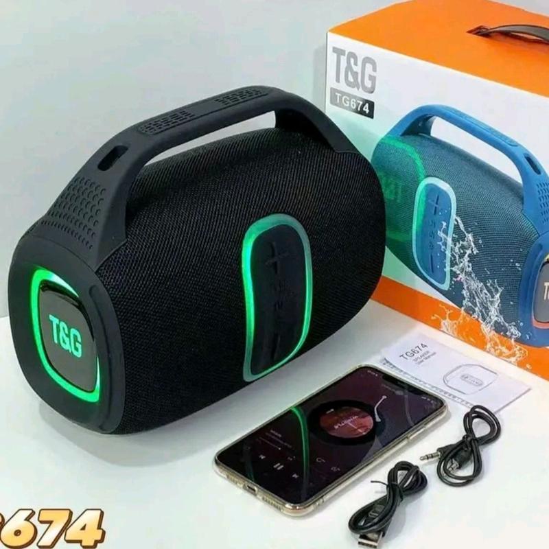 Loa bluetooth T&G 674 công suất 30w có chống nước.có 3 màu xanh đen xám Củ Loa Nghe Nhạc