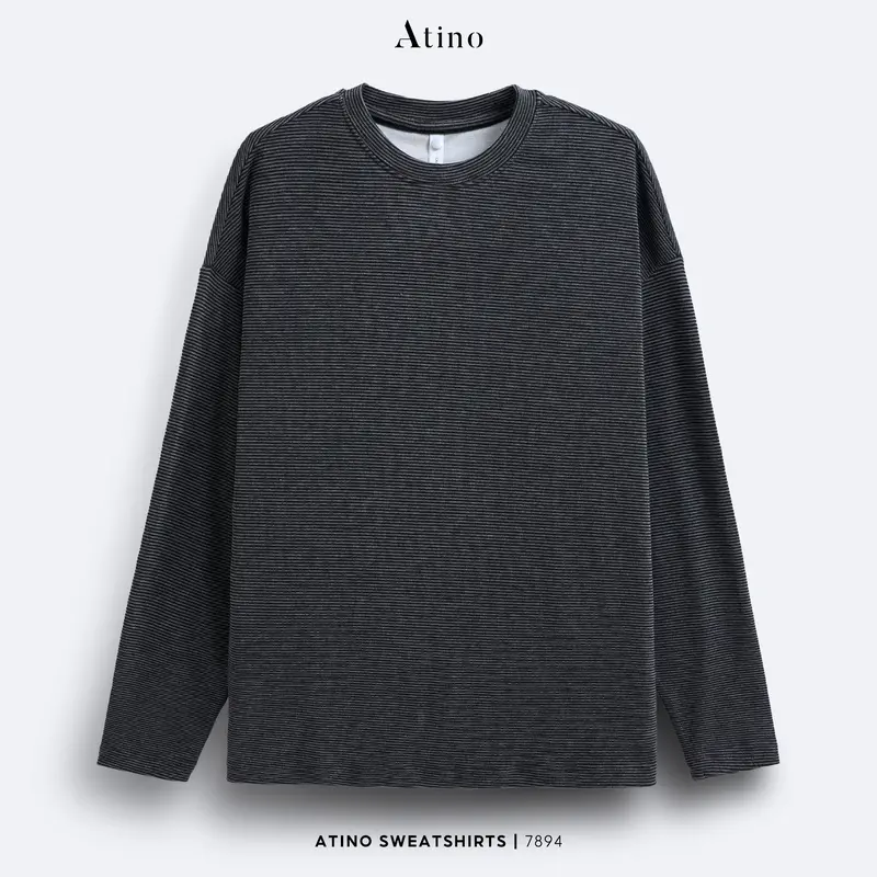 Combo 2 Áo Nỉ Giữ Nhiệt Nam Cổ Tròn 3 Màu ATINO L.3.7894 VN Menswear Dài Tay Tre Bi 1