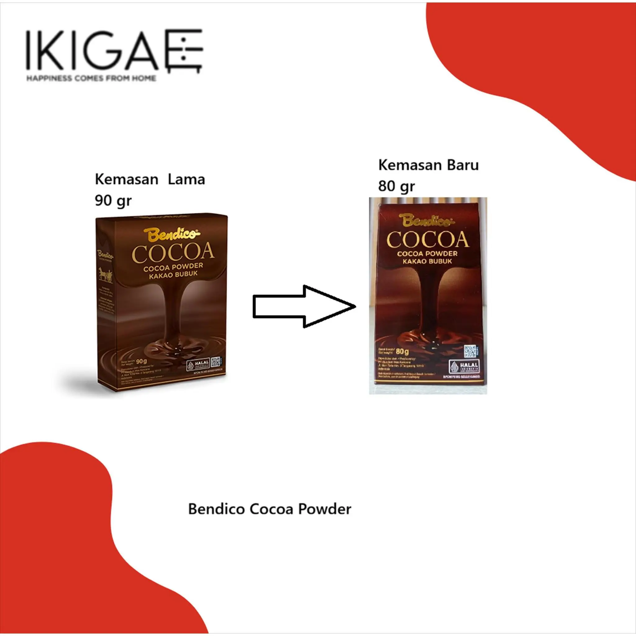 BENDICO COCOA POWDER / KAKAO  BUBUK / COKELAT / COKLAT BUBUK 80 GR