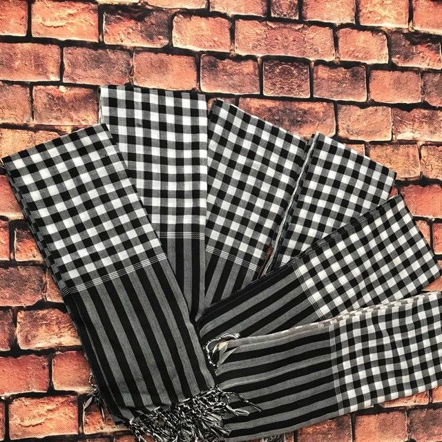 Khăn Rằn Nam Bộ Khổ Lớn Vải Cotton Mềm Mại - Đi Phượt Du Lịch