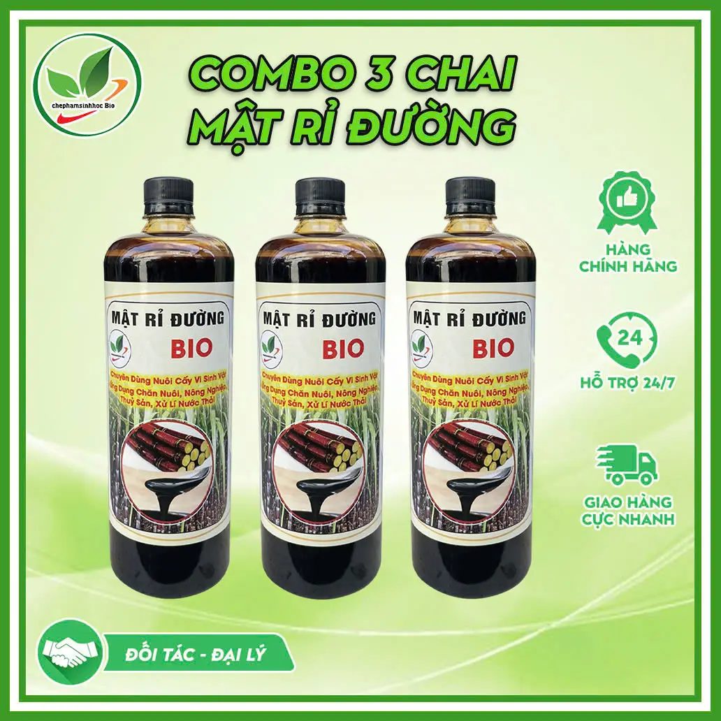 Mật rỉ đường. Chai 1l nặng 1.4 kg COMBO 3 CHAI