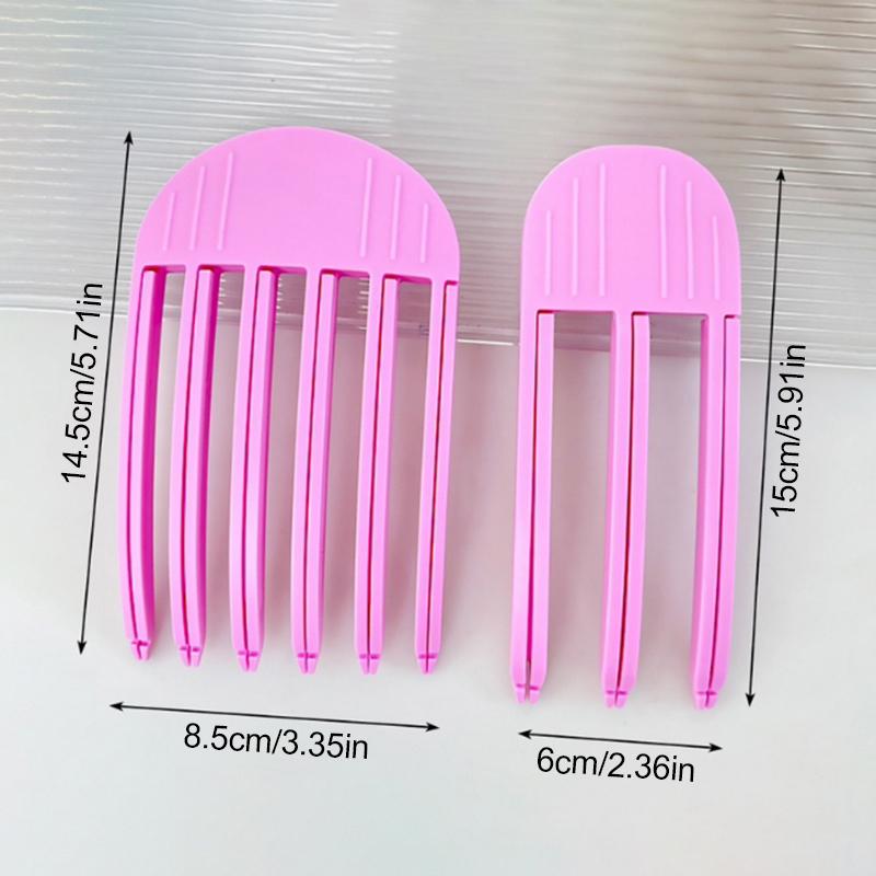 Product Introduction of New Hair Care Roots Natural Fluffy Hair Clip No Heat Plastic Hair Curler Twist Styling Diy Tools 3/ 6 Teeth Comb Fluffiness Tool 21