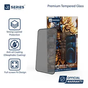 JE Series Anti Spy Tempered Glass Untuk Iphone XR 11 16 Pro Max 16 Plus 15 Pro Max 15 Plus 14 Pro Max 14 Plus 13 Pro Max 12 Pro Max 11 Pro Max X XS Max Anti Gores Privasi Full Cover
