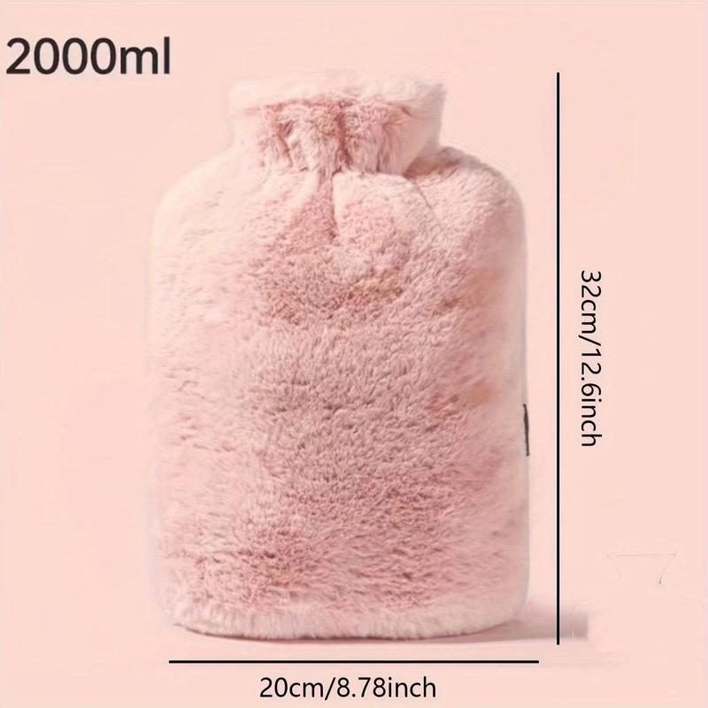 Product Introduction of 1pc 1000/2000ml Water Injection PVC Hot Water Bag, Simple and Fashionable Explosion-proof Flushing Warm Water Bag Bottles Cup 5