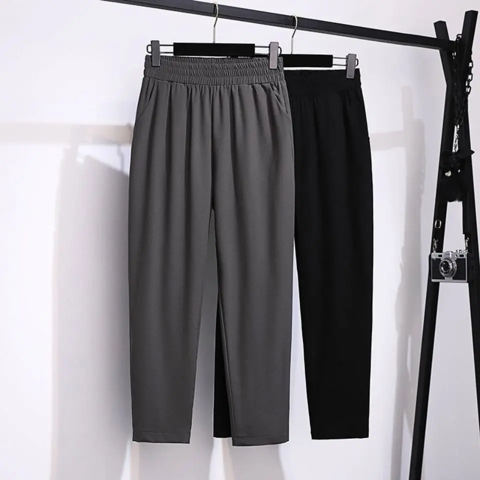 【40-150KG】Women Oversized High Waist Loose Wide-Leg Harem Pants C11498