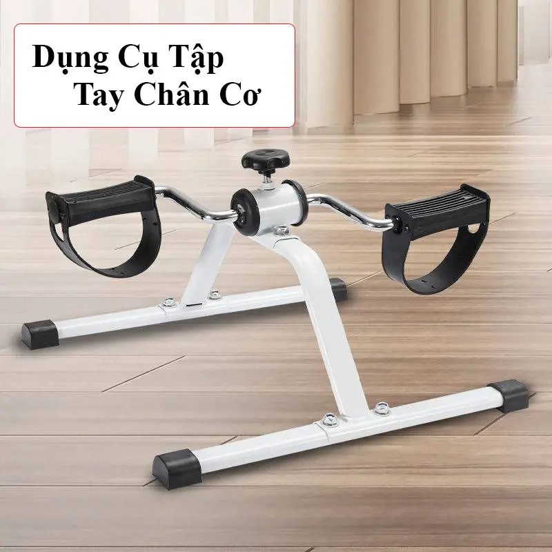 Xe Đạp Tập Tay Chân Mini, Dụng Cụ Tập Tay Chân Tiện Lợi( Cơ Trắng) 7
