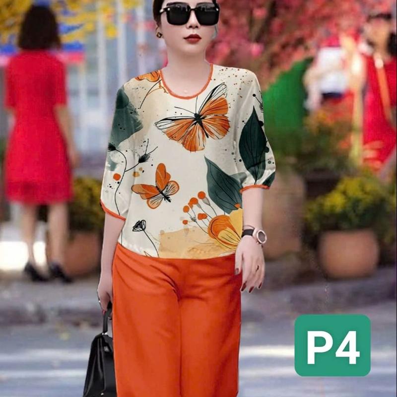Somiafashion BỘ KIM CƯƠNG - Đồ bộ trung niên hàng thiết kế nhà SOMIA dáng suông, trẻ trung, năng động, tôn dáng cực tốt, diện đi chơi đi làm cực xinh 3
