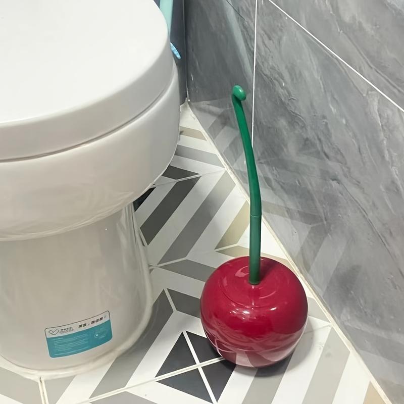 Product Introduction of 1pc Cherry-Shaped Toilet Brush With Holder - Easy-Clean, Durable Bristles – Freestanding, Compact Design for Modern Bathroom Decor & Improved Hygiene 10