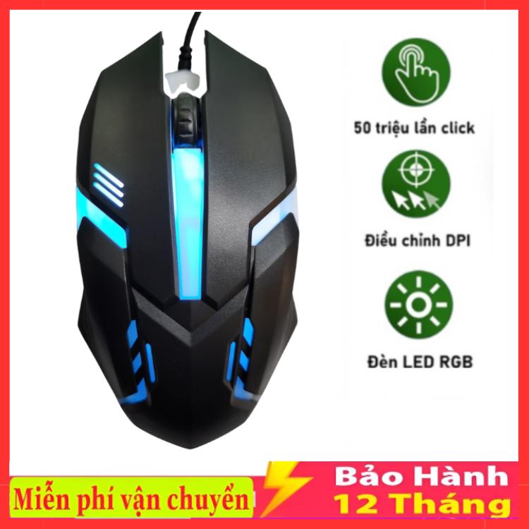 Chuột Máy Tính Có Dây G5/ A2 PRO Để Bàn PC Laptop Văn Phòng Có Dây Kết Nối Usb 2.0 Led RGB Đổi Màu Rexant 1900dpi