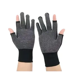 12 Pasang Sarung tangan Pria wanita 2 jari potong Anti slip Gloves