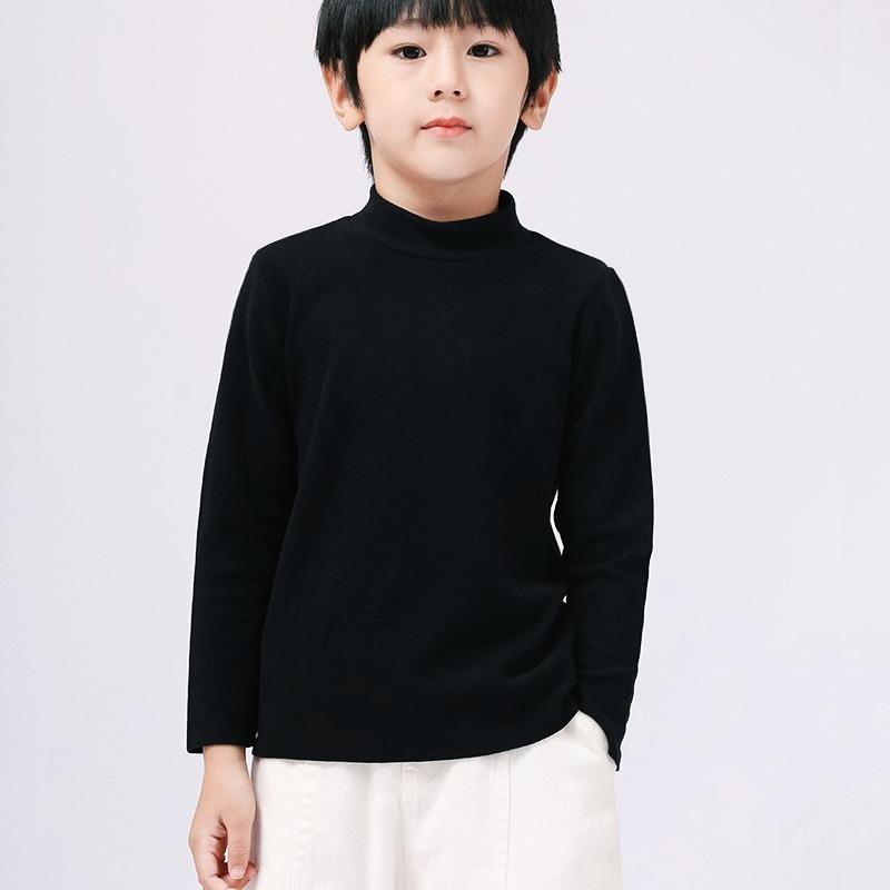 (11-80kg)Áo gia đình áo bông cổ lọ dài tay thu đông 100% cotton kháng khuẩn 5A MAMDADKID không ra màu, không xù lông size đại 9