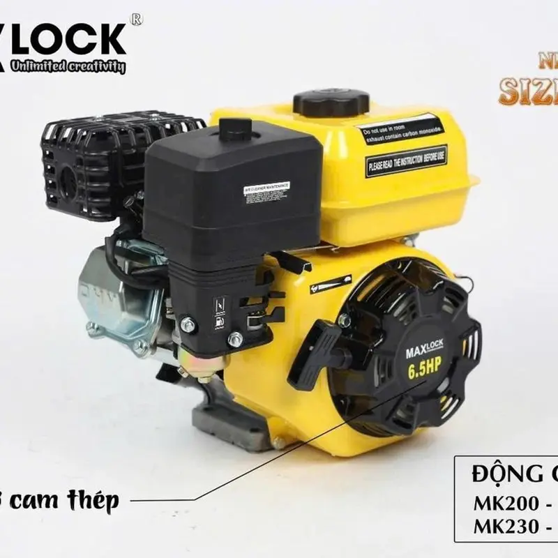 Động cơ chạy xăng Maxlock  bánh cam thép> Bảo hành 12 tháng 1