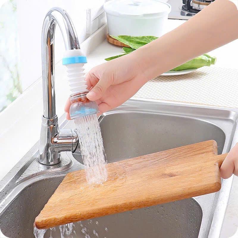  Đầu vòi lọc nước rửa bát tăng áp xoay 360 có thể kéo dài chống bắn nước ra ngoài 