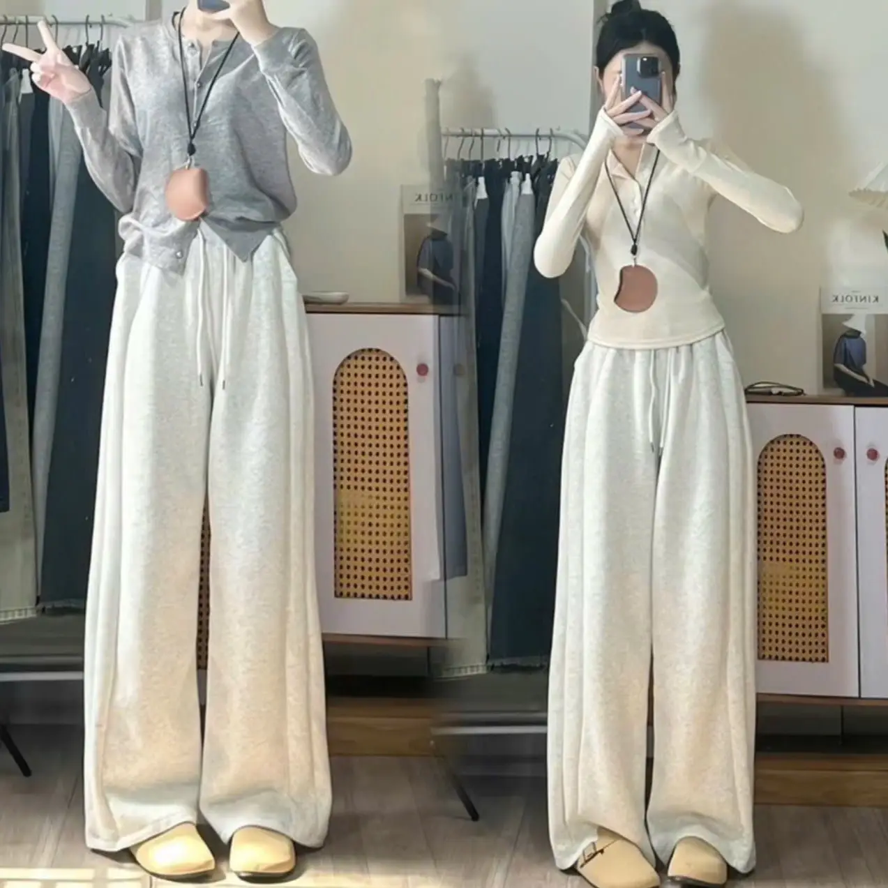 QUẦN NỈ 2 DA CẠP CHUN PHONG CÁCH KHOẺ KHOẮN NĂNG ĐỘNG MẪU MỚI 2025 Women Pants