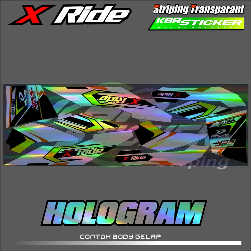 X RIDE (COD) STIKER STRIPING MOTOR YAMAHA X RIDE - STIKER LIST GRAFIK SIMPLE WARNA VARIASI DESAIN RACING HOLOGRAM DAN TRANSPARAN BISA COD IP.KODE-191 Motorcycle 2