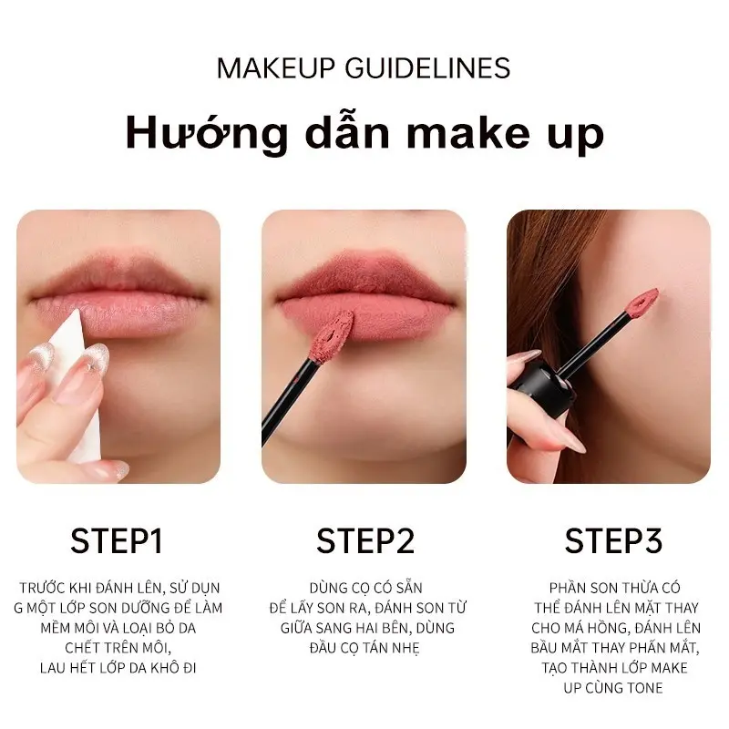 [MOOEKISS]] Son Môi MOOEKISS Loại Son Sáng Da Nâng Bóng Mỏng Nhẹ Dưỡng Ẩm Tint Lì Không Khô Làm Môi 3gr Màu #06 & #07 Chính Hãng yoomi cosmetics 3