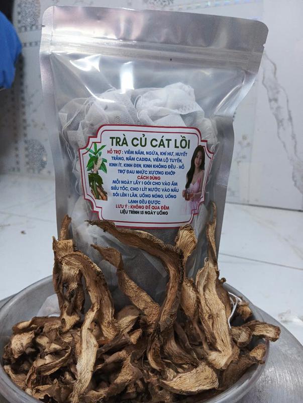 trà củ cát lồi, 1 liệu trình 15 ngày uống ( hỗ trợ viêm nấm ngưa, k.h.í - h.ư, huyết trắng,....) 5