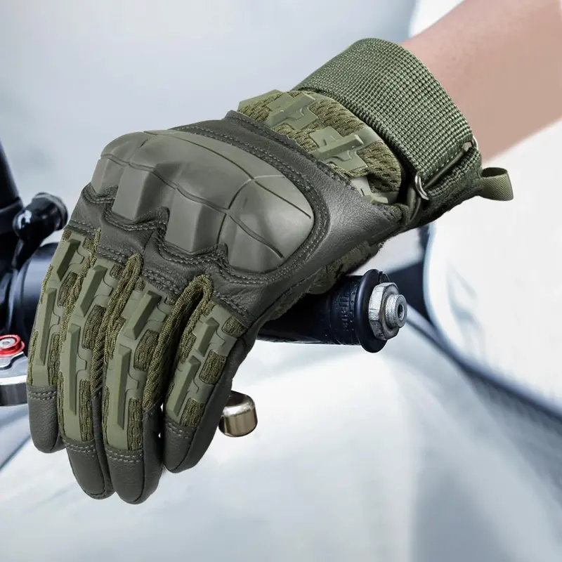 Outdoor Sports Gloves, High Sensitivity Touch Screen Pu Leather Outdoor Mountaineering Training Gloves, Motorcycle Glove, Hunting Cycling Sports Gloves, Men Gifts Ideas, Gift for Boyfriend Husband, Gym Accessories, Hobbies Ideas, Protective Gear 3