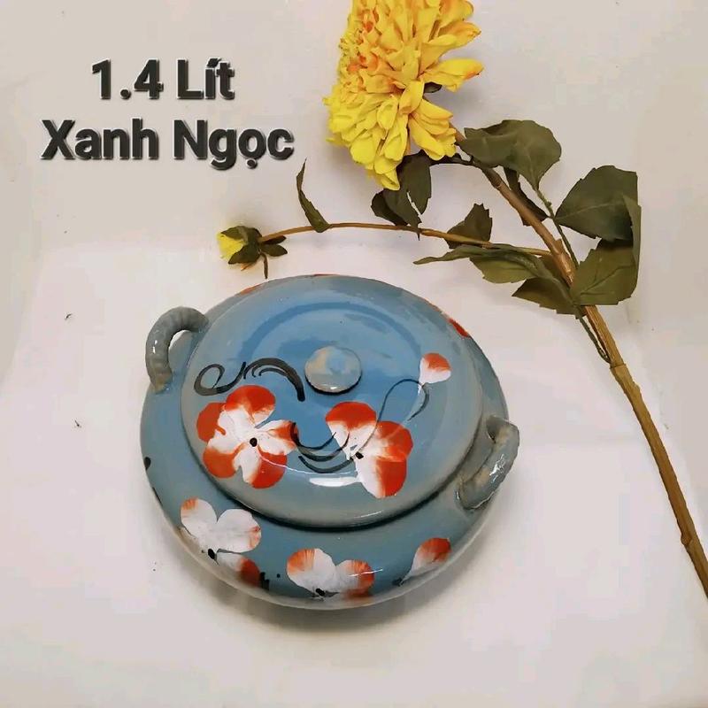 Âu Sứ Đựng mỡ  - Muối - Mẻ. Chất Liệu Sành Sứ Bát Tràng (Âu To 1.5 Lít - Âu Nhỏ 0.7Lit - Âu Nhỡ 1.1Lit) 7
