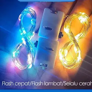 Lampu Led Baterai Aterai Led Kawat Bobo Balon Lampu Led 1 Meter Lampu Tumblr Lampu Kawat  Y1597