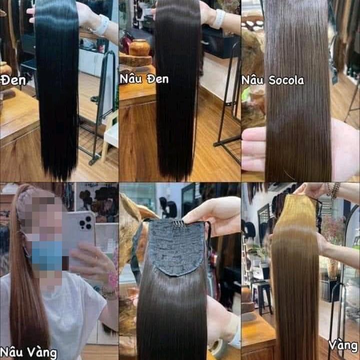 Tóc cột dài thẳng 9 tất free ship Tóc Giả Nữ
