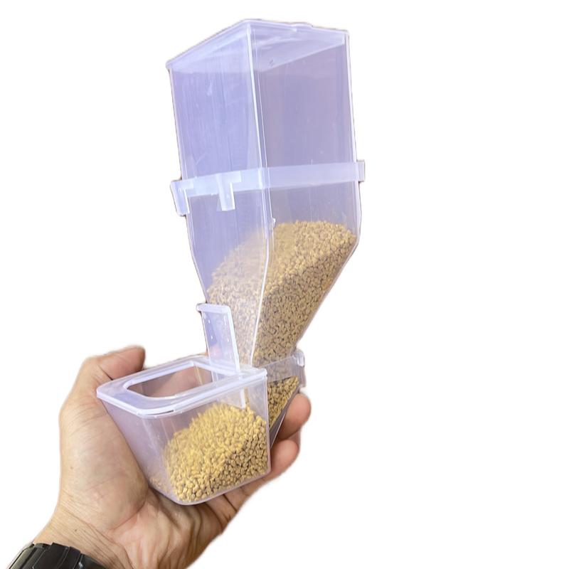 Máng  thức  ăn  chống vảy tự động cho cu gáy .hoạ mi.  Khướu , chào mào lồng chim phụ  kien hutmat  7mau cám  chim