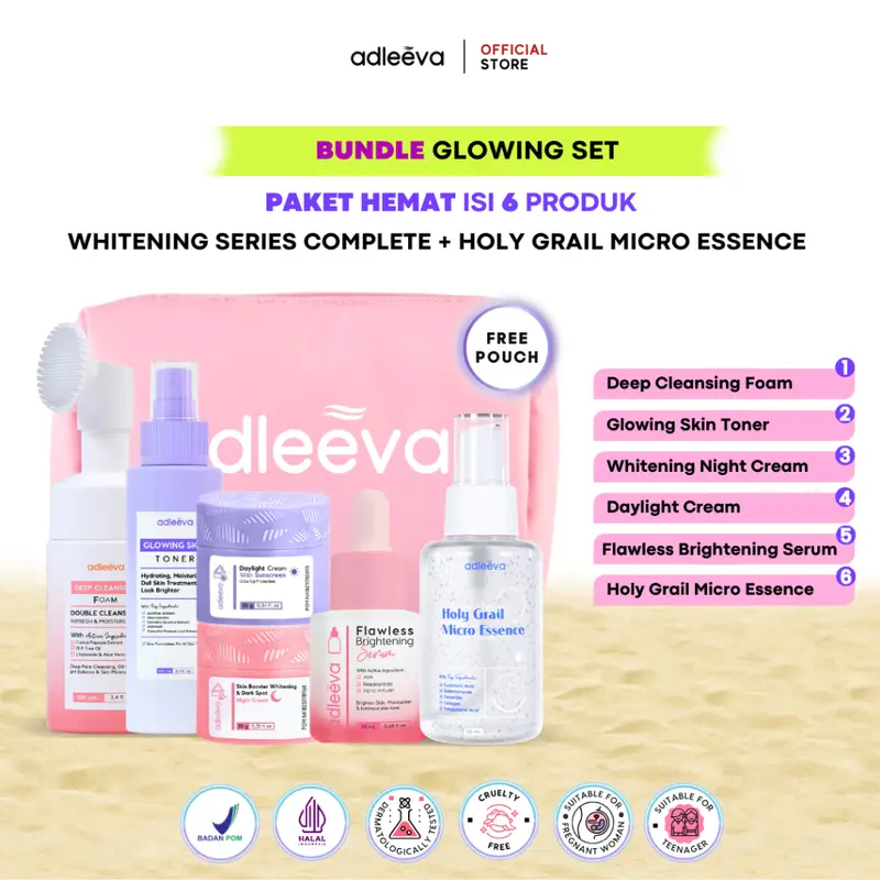 Adleeva Skincare Paket Complete + Moisturizer + Essence Bundle Set 2