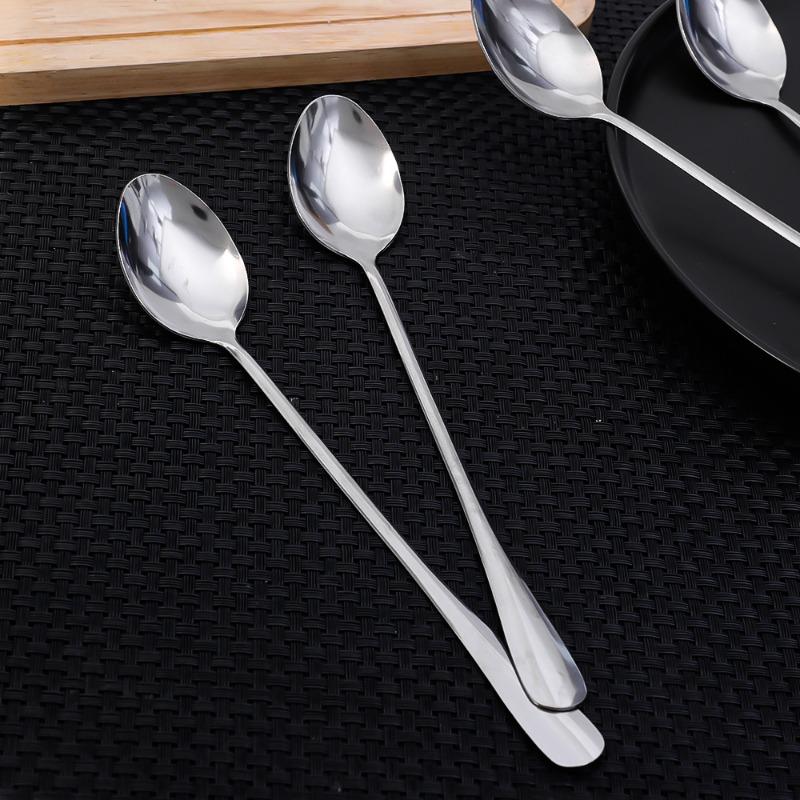 Product Introduction of 8Pcs Stainless Steel Long Handle Ice Tea Spoons Coffee Ice Cream Stirring Spoon Pointed Smooth Kitchen Accessories 18