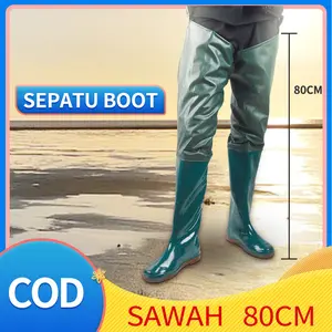 SEPATU BOOTS SAWAH PETANI NELAYAN RAWA CUCI MOBIL PANJANG ANTI AIR BANJIR KEONG 80CM