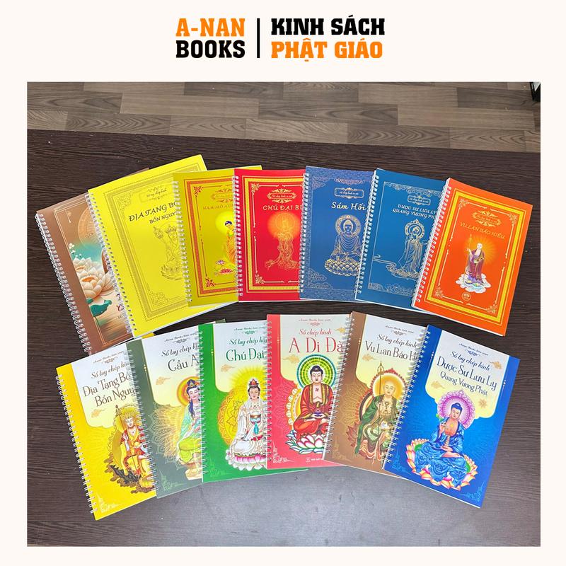 Sổ chép kinh, Vở chép Kinh Địa Tạng, Dược Sư, Sám Hối, Vu Lan, Cầu An, Chú Đại Bi, Hồng Danh, Kinh A Di Đà, Tranh Phật vn tiếng việt
