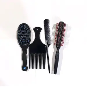 sisir rambut set 4 in 1 kaca / sisir roll / sisir gulung