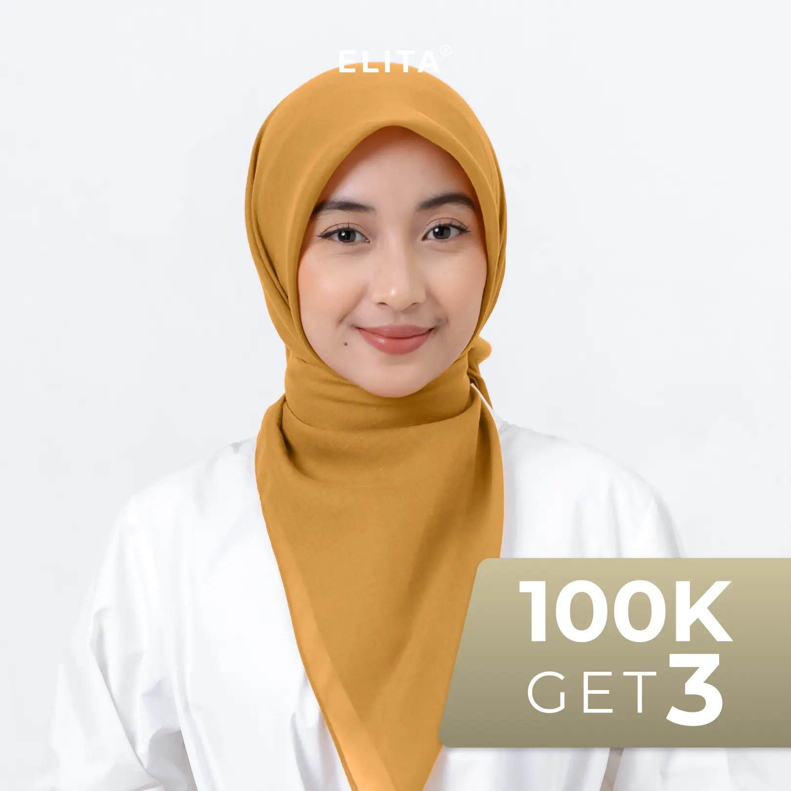 ELITA OFFICIAL - KUSUMA Square (Berbahan Katun Voal Mudah dibentuk dan Nyaman dipakai serta Warna Masuk ke banyak tone Kulit)