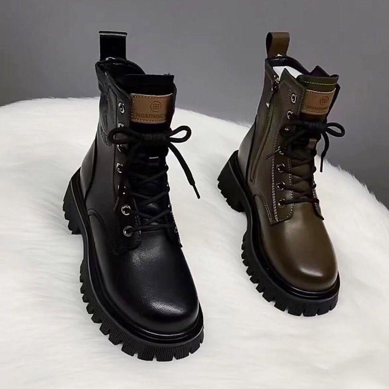Product Introduction of Boot Martin, Da Thật Mềm, Dành Cho Nữ, Mùa Thu Và Mùa Đông, Bốt Một Lớp, Đế Mềm, Phong Cách Cổ Điển Lót Lông Cừu, Ấm Áp, Bốt Cao Đến Mắt Cá Chân Anh, Thời Trang, Bộ Sưu Tập 1066 Người, Có Sẵn Năm 2025 6
