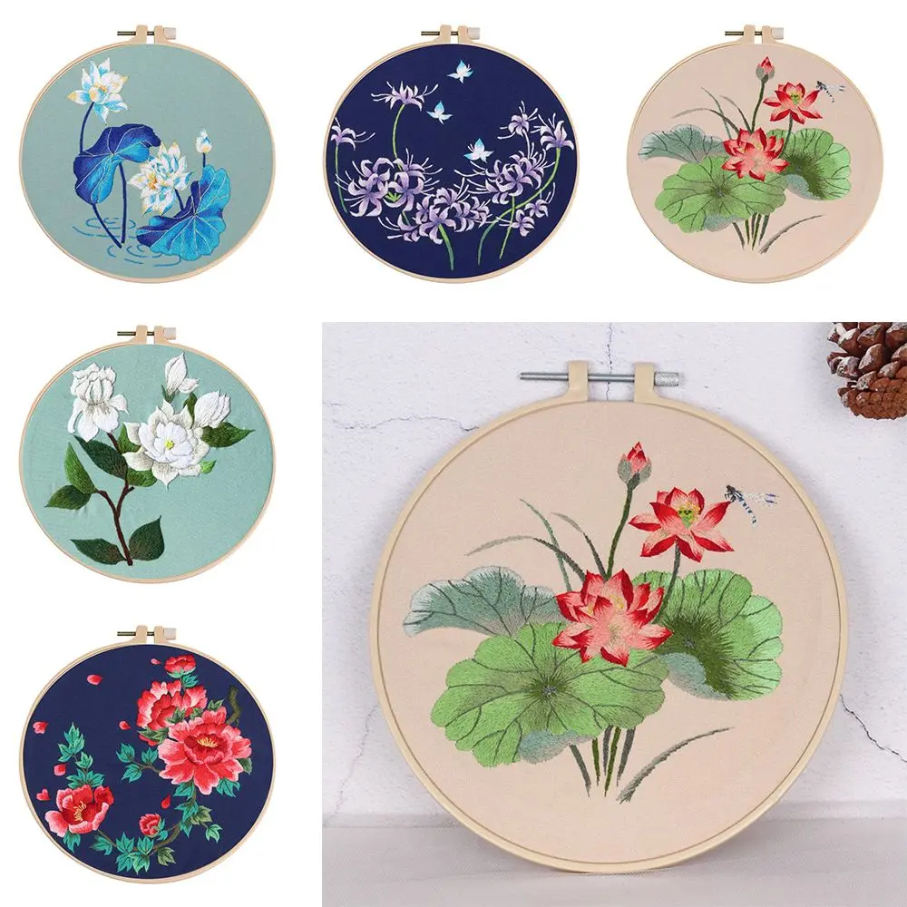 Bộ Dụng Cụ Thêu, Vật Liệu Gỗ, Thủ Công Nghệ Thuật, Đan Chéo, Bó Hoa, Thủ Công Kim, Tranh Thêu