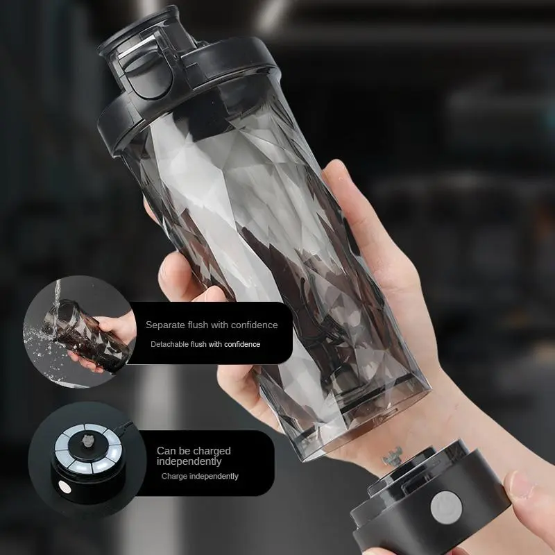 Electric Shaker Bottle, 1 Count Portable Protein Shaker Bottle, USB Rechargeable Blender Water Bottle for Home Office Gym Gift 6