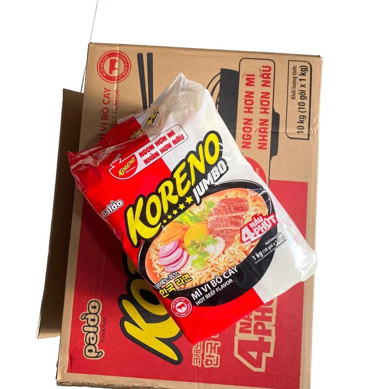 Mỳ Cay Koreno Vị Bò Cay , Dùng nấu Mỳ Cay ,1 túi 10 gói , Không dùng khi ăn chay