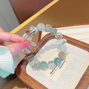 สร้อยข้อมือคริสตัล Phantom, การออกแบบที่เรียบง่ายและเฉพาะ, คริสตัลหินมัลติไพล์, วัสดุธรรมชาติ, เหมาะสำหรับทุกฤดูกาล, เครื่องประดับมือวงกลมเดียวใหม่, การออกแบบที่โดดเด่น