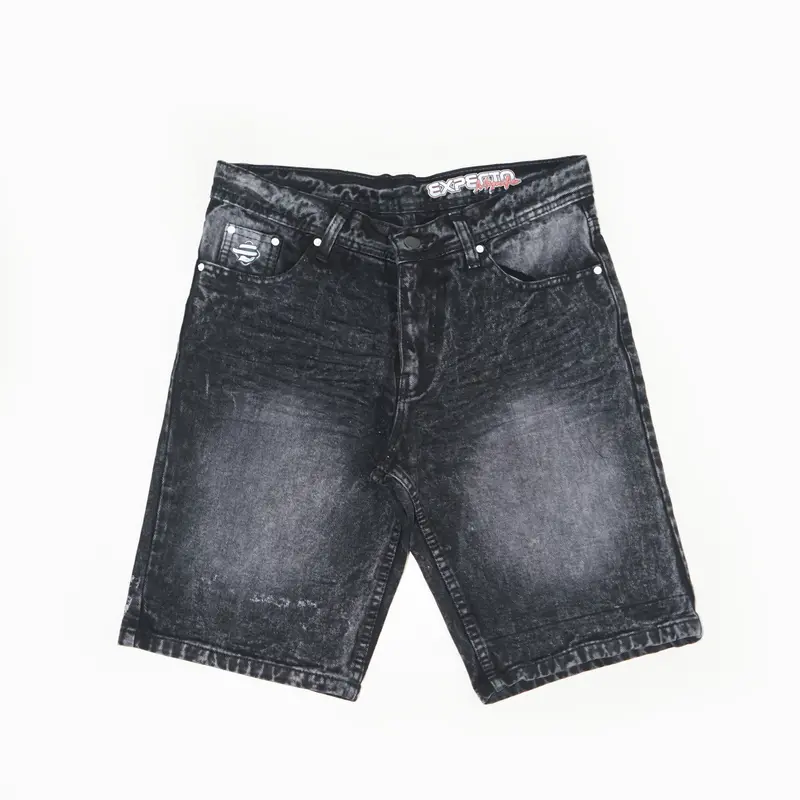 Expecto by VELOCUST - Celana Pendek Jeans Wringkle Snow Spray 5