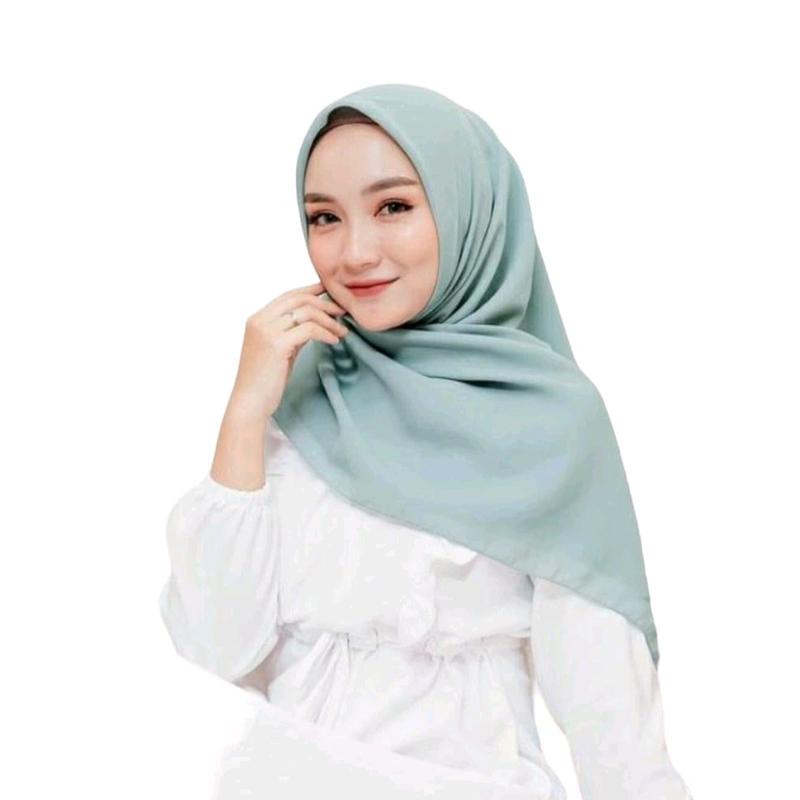 Jilbab Kerudung Muslim Segi Empat Bella Square Pollycotton Premium Nyaman Lembut - Polycotton, Cantik 7