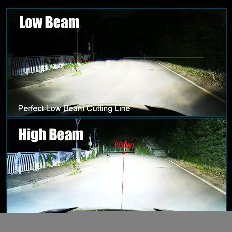 Product Introduction of H4 Bi LED Lenses Projector Headlight 6000K Dual Projector Lens Auto Bulbs 160W High Low Beam Car Motorcycle lamps With Turbo Fan 16