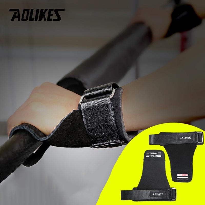 Găng Tay Tập GYM Sport Dây kéo lưng Lifting Straps đa năng Chống Trơn hỗ trợ tập Gym Deadlift lên xà bảo vệ lòng bàn tay Aolikes găng tay