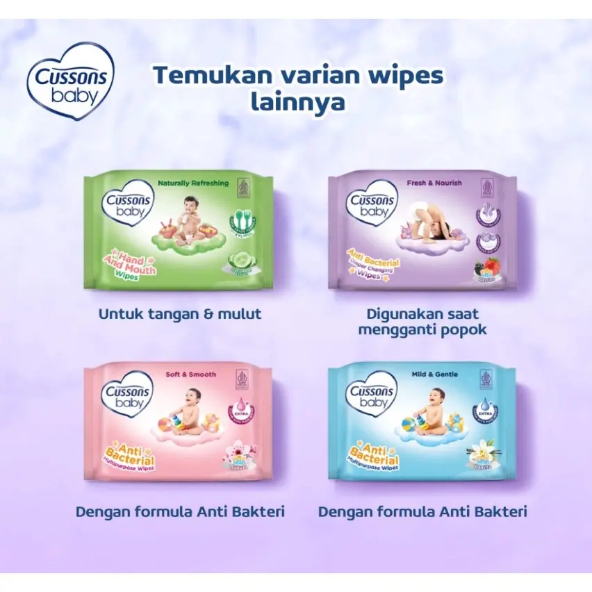 TISSUE BASAH BAYI CUSSONS BABY | TISU BASAH BAYI ISI 45 SHEETS
