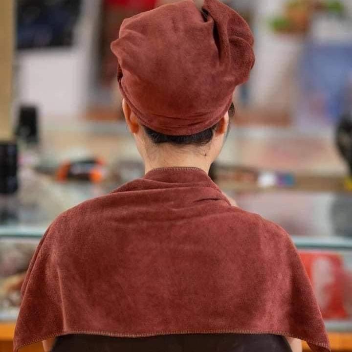 Combo 10 khăn gội đầu cho spa salon siêu thấm nước Kt 35x75