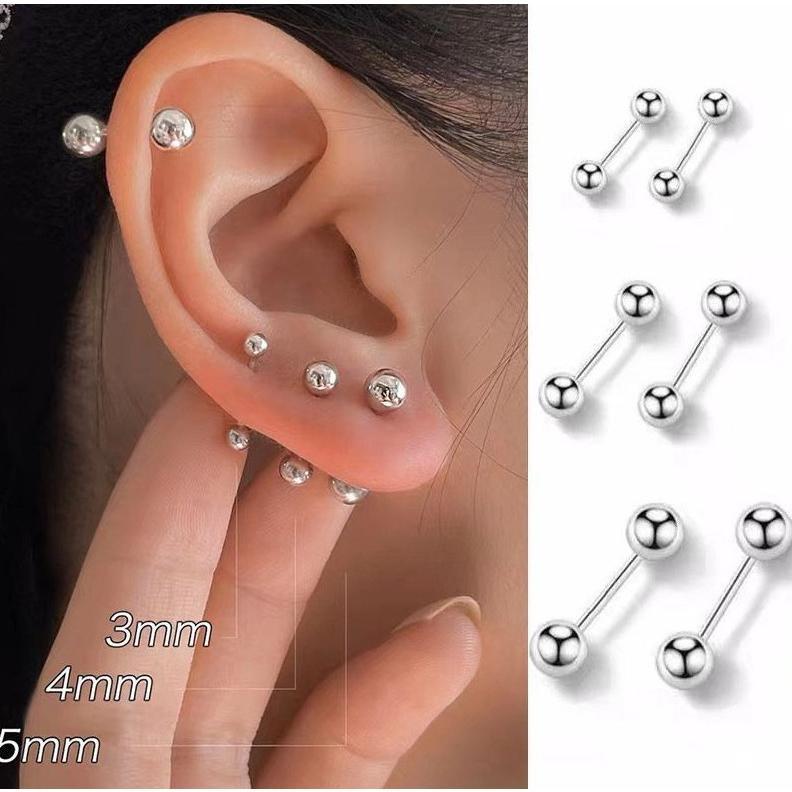 Stud Kancing Kancing Telinga Keluli Titanium, Dua Hujung, Stud Tulang Telinga ...