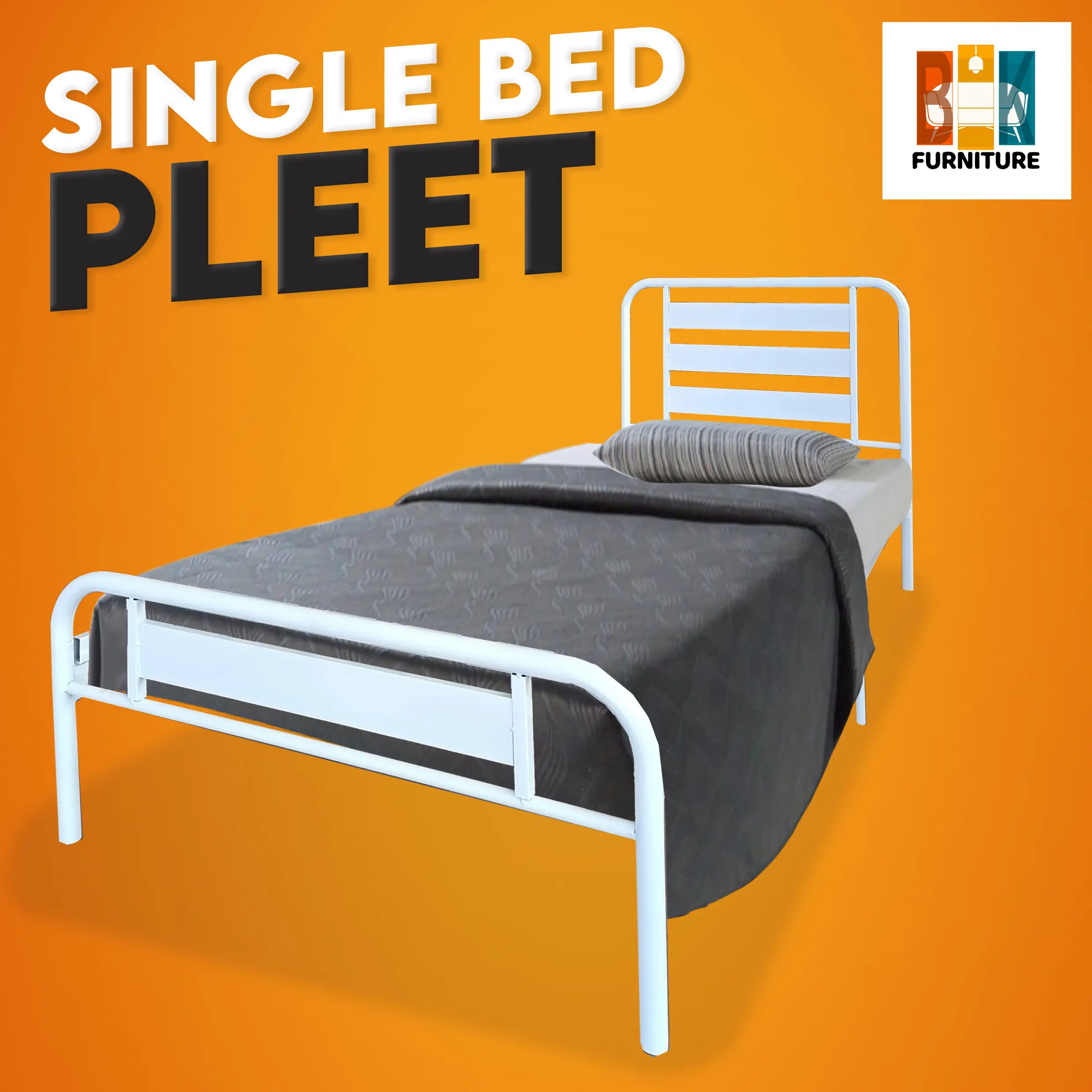 (READY STOCK)  Katil Single/Single Bed Frame/Katil hostel/Metal Bed/Bed Base/Katil Single Besi/Katil bujang Furniture